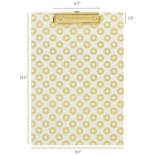 Decorative Clipboards Set of 4 - Cream, Black & Gold