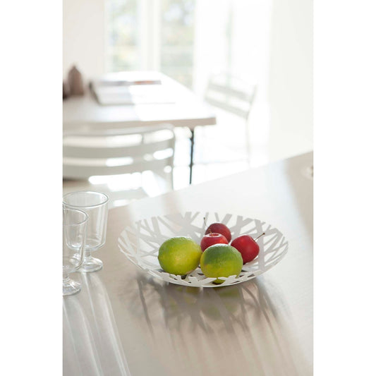 Tower Steel Fruit Bowl in White