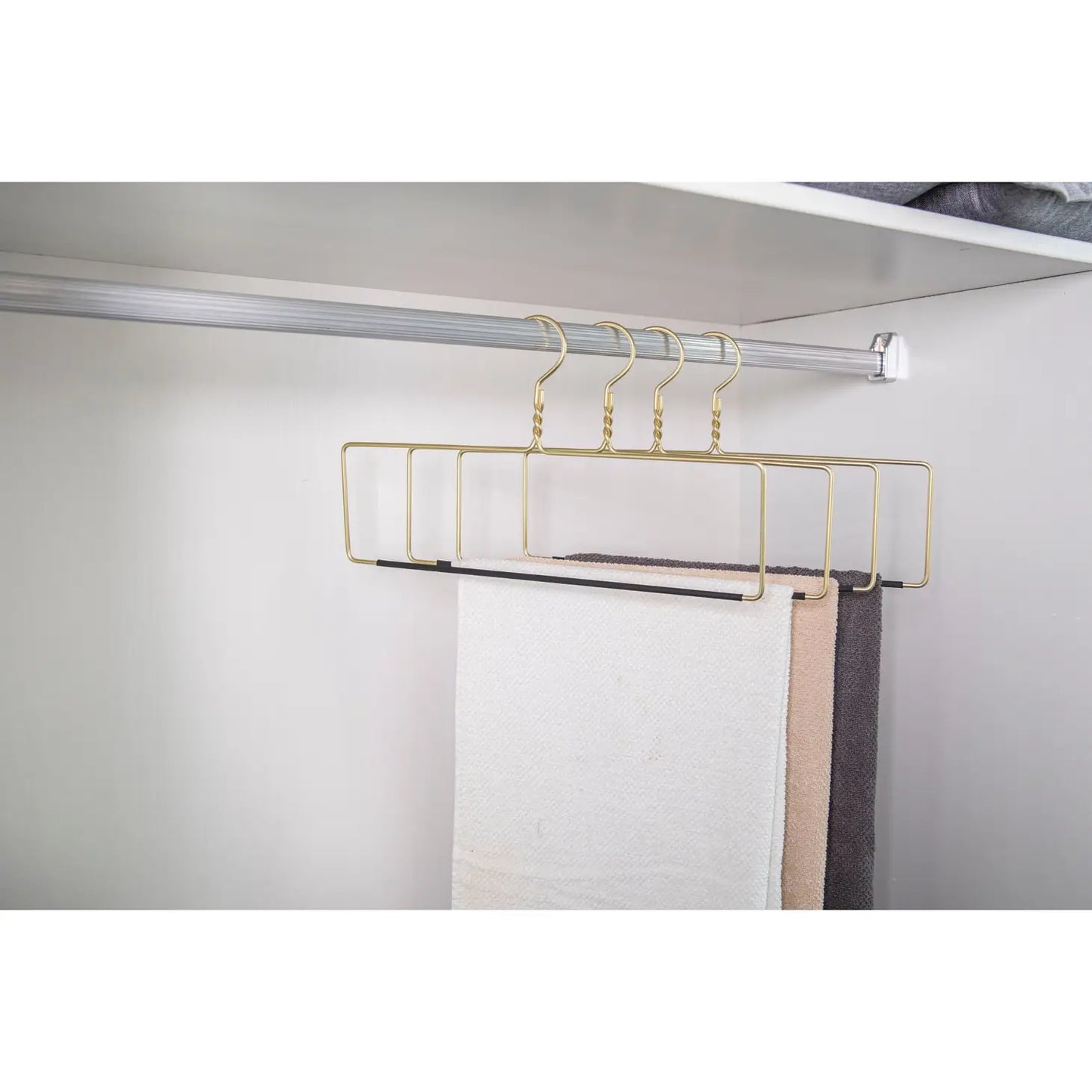 Heavy Duty Blanket Hanger with Gold Hardware and Slip Resistant Bar - Single Hanger