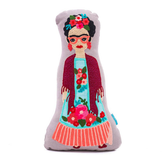 Karma Living Frida With Reboso Embroidery Doll Pillow