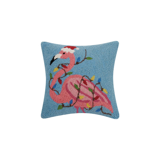 Flamingo With Lights Hook Pillow