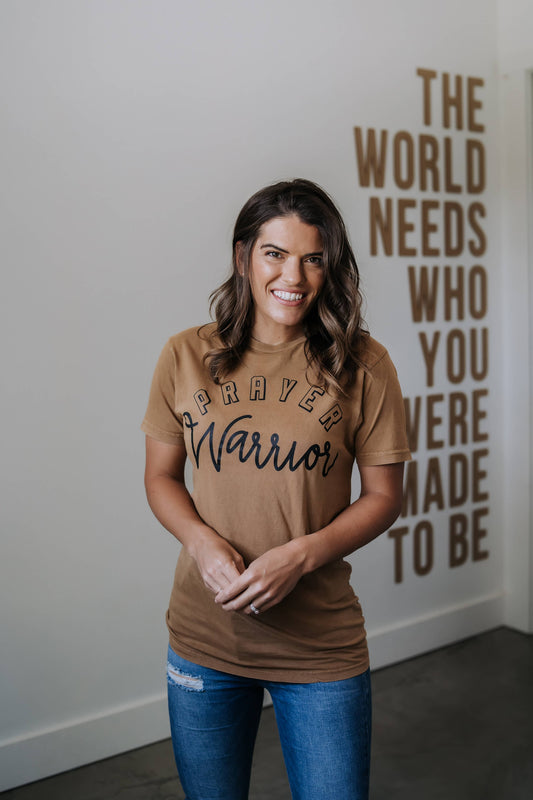 Prayer Warrior Camel Vintage Tee