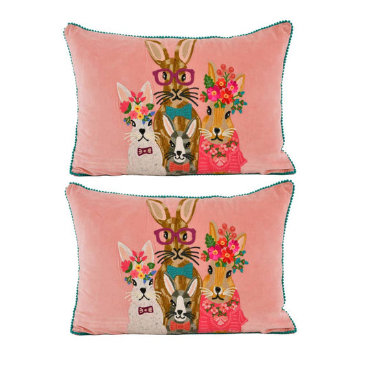 Karma Living 2 RABIT SELPHIE PILLOWS - Set of 2 pieces