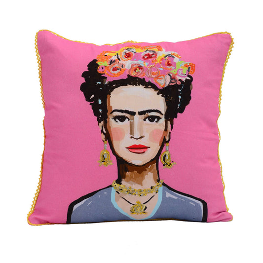 Karma Living Celebrate "FRIDA" Hand Embellished Pillow