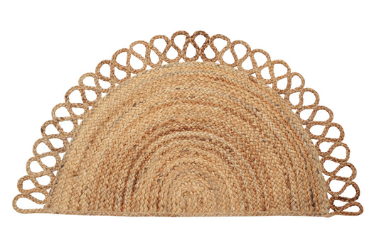 Half Moon Jute Doormat, Natural by Casa Amarosa