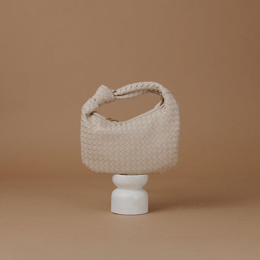 Drew Vegan Small Top Handle Bag in Ivory