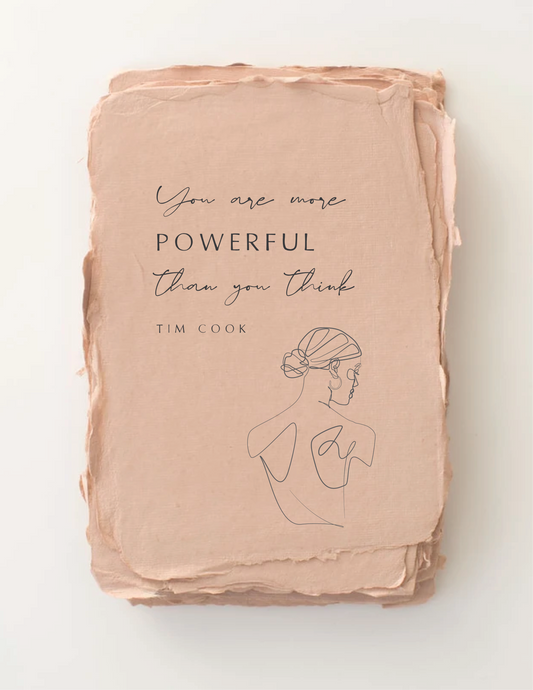 "More Powerful Than You Know" Encourage Friend Greeting Card by Paper Baristas