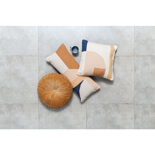 Geo Shapes Handcrafted Lumbar Pillow, Earth by Casa Amarosa