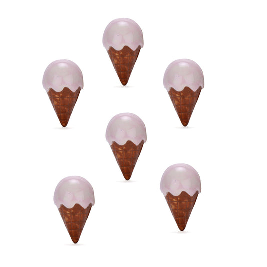 Ice Cream Ceramic Knobs - Set of 6