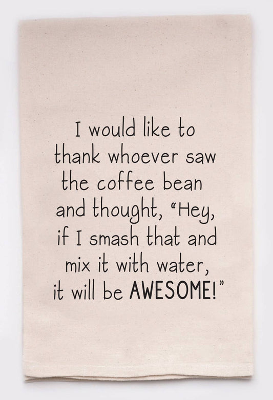 Thank You Coffee Awesome Funny Kitchen Tea Towel