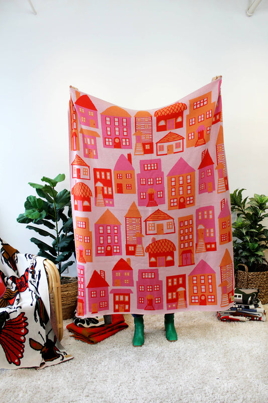 Dream Neighborhood Merino Wool Blanket