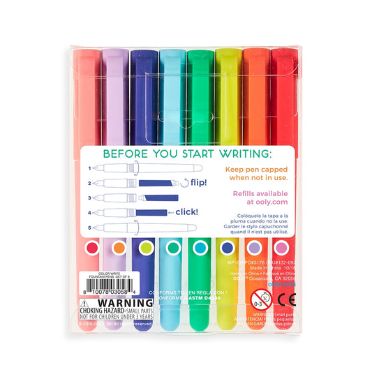 OOLY Color Write Fountain Pens - Set of 8