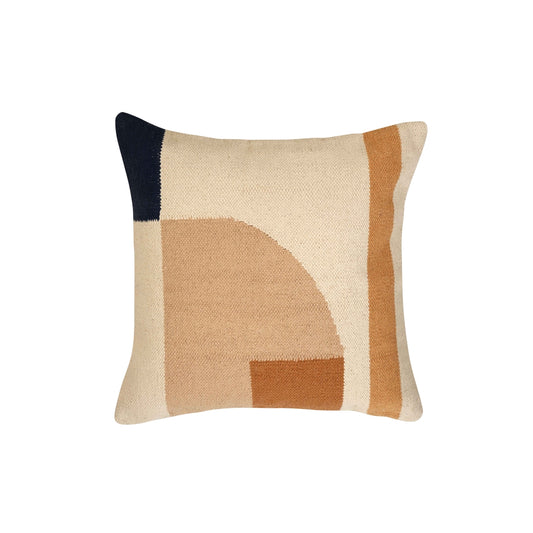Geo Shapes Handcrafted Throw Pillow, Earth by Casa Amarosa
