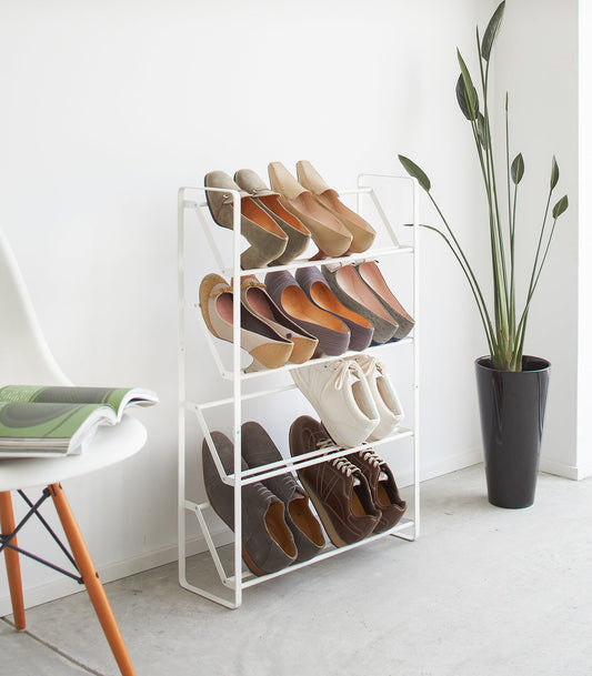 Frame Slim Shoe Rack in White