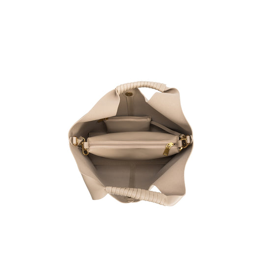 Linda Vegan Medium Tote Bag in Bone