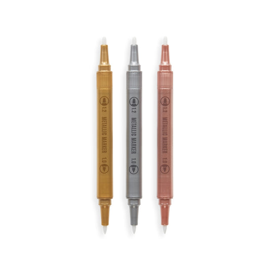 OOLY Modern Trio Dual Tip Metallic Markers - Set of 3