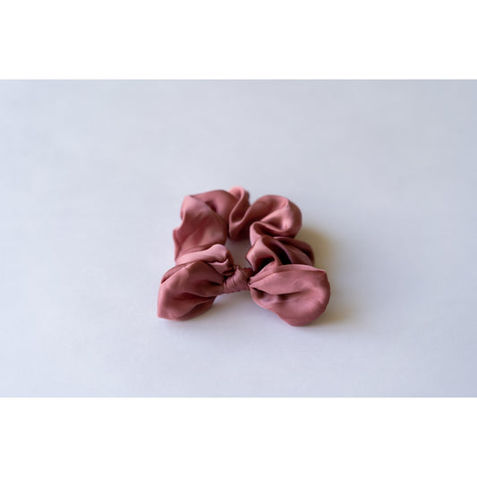 Satin Rose Hair Scrunchie Bow