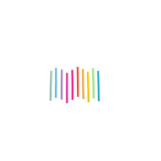GIR Kids Silicone Straws 10-Pack : Rainbow