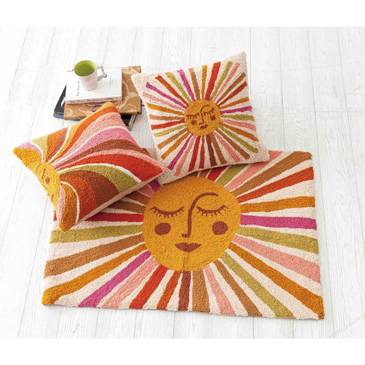 Retro Ochre Sunshine Hook Pillow