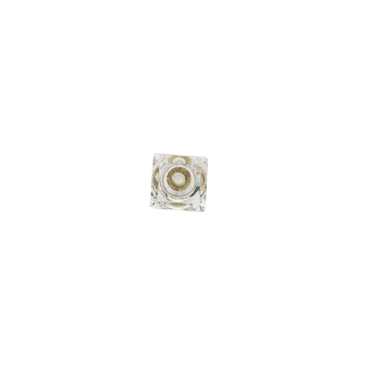 Transparent Square Glass Knobs - Set of 6